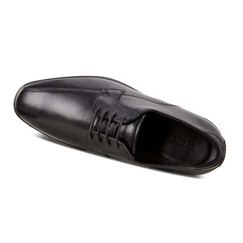 Men's Ecco Melbourne Dress Shoes Black | USA 520DFM